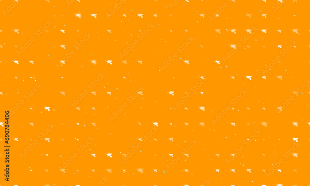 Aufkleber seamless background pattern of evenly spaced white garden carts of different sizes and opacity. vect