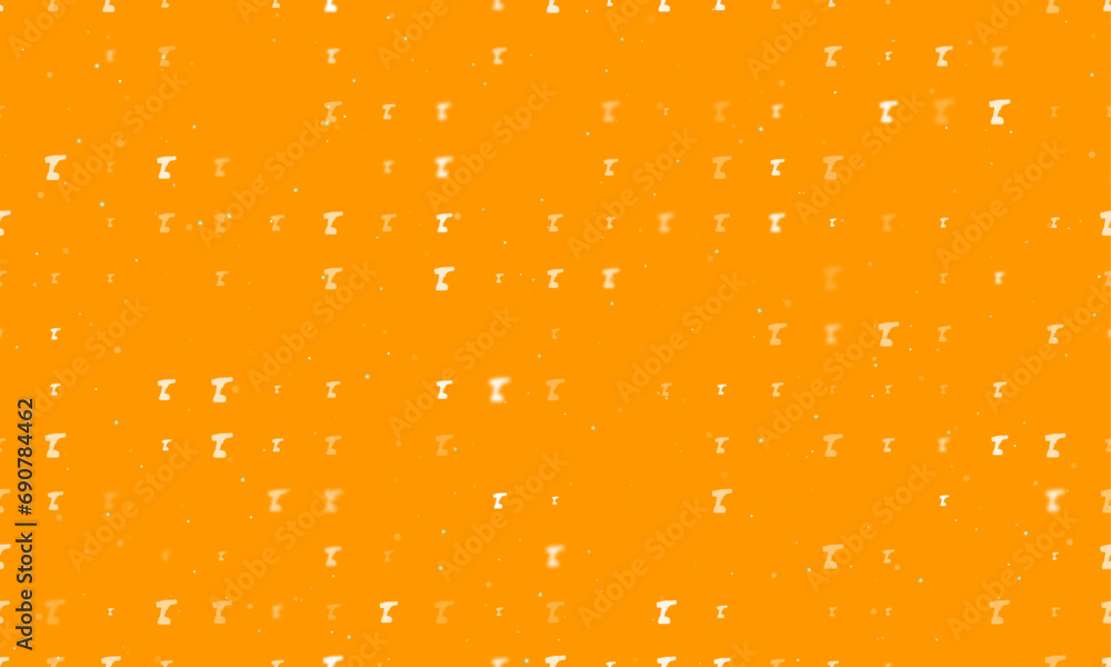 Poster seamless background pattern of evenly spaced white electric screwdriver symbols of different sizes a