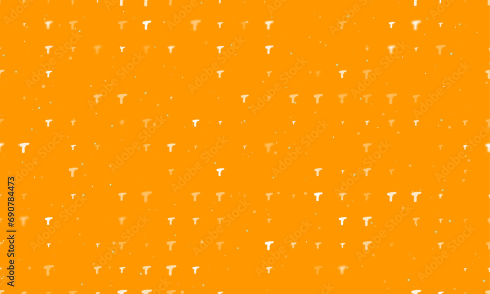 Poster seamless background pattern of evenly spaced white electric screwdriver symbols of different sizes a