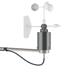 Anemometer, 3D rendering isolated on transparent background