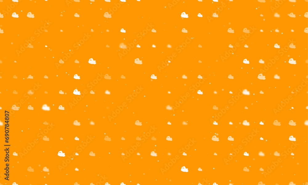 Poster seamless background pattern of evenly spaced white electric plane symbols of different sizes and opa