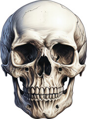 Illustration of skull png with transparent background