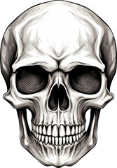 Illustration of skull png with transparent background