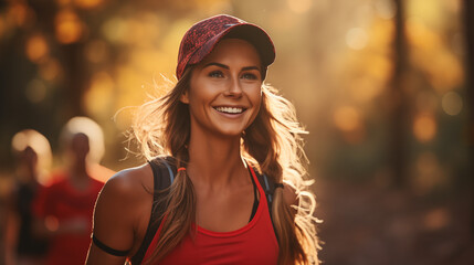 Smiling Woman with Active Lifestyle