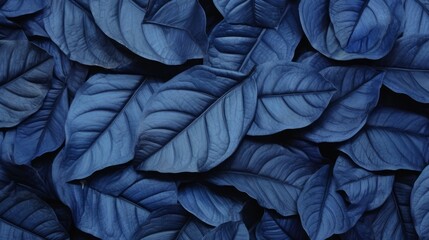 blue paper leaves with blue background, in the style of photorealistic compositions, unique framing and composition
