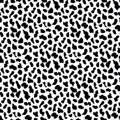 Black and white, seamless leopard print pattern