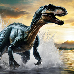 dinosaur in water