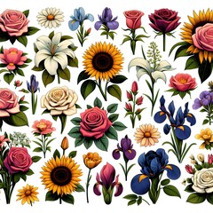 seamless pattern with flowers