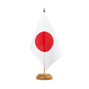 Japan Flag, small wooden japanese table flag, isolated, alpha channel transparency, png