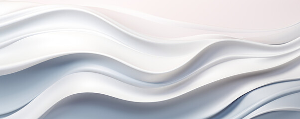 Elegant White Abstract Design with Soft Curved Lines and Wavy Patterns Creating a Serene, Flowing, and Minimalistic Artistic Background