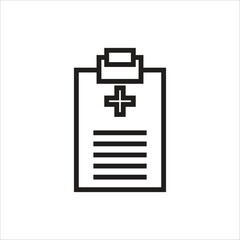 Obraz premium medical report vector icon line template