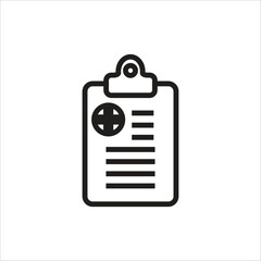 medical report vector icon line template