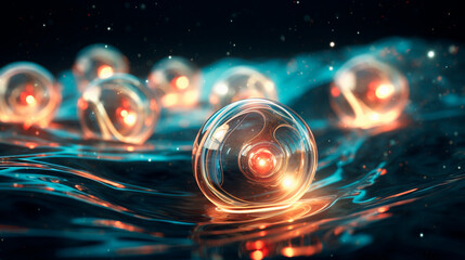 multi-colored glass balls, background