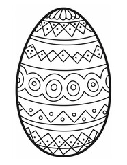 big easter egg coloring page for children for easter