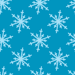 Fototapeta na wymiar Seamless Snowflake Background. Winter pattern.
