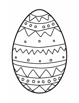 black and white easter egg design clip art preview