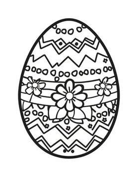 recommend clip art: big easter egg coloring page for children for easter