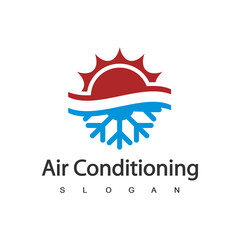 Obraz premium Air Conditioning Logo, HVAC Logo Concept