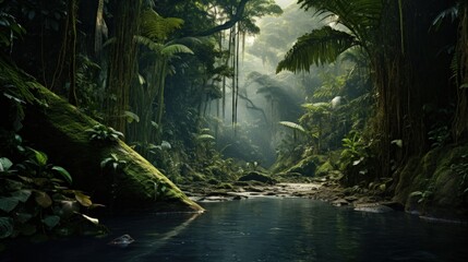 rain forest - obrazy, fototapety, plakaty