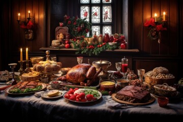 Fototapeta premium Christmas dinner