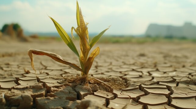 Droght in cornfield UHD wallpaper