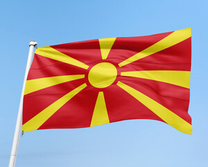 FLAG OF THE COUNTRY OF NORTH MACEDONIA