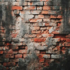 Old dirty vintage bricks background wall