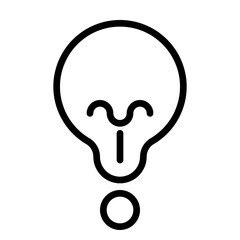 Bulb icon, line icon style