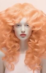 Peach Fuzz Fantasy: Ethereal Hairstyle,2024 color trend