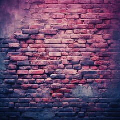 Old brick wall background texture color purple violet retro