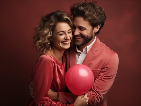 Casal de namorados juntos em um fundo fotogr&aacute;fico