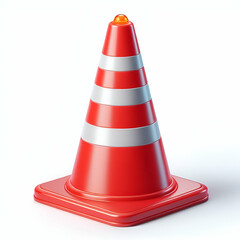Traffic cone isolated on white