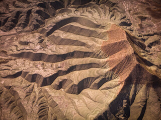 aerial shot of ankara nallihan natural life park and unique forms of mountains
