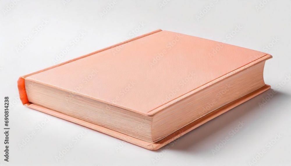 Poster peach fuzz color book, background with selective focus and copy space