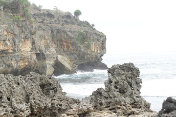 beautiful cliffs on the beach