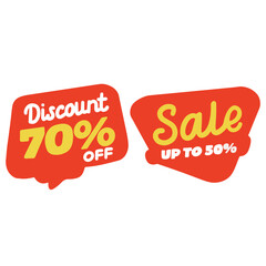 Vector discount sale badge icon illustration