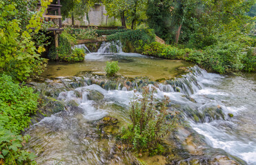 Waterfall Oasis in Rastoke, Croatia