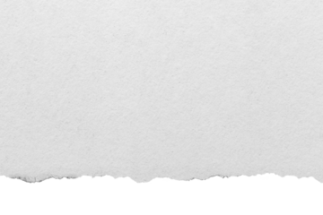 Torn and ripped piece of horizontal blank paper on transparent background PNG