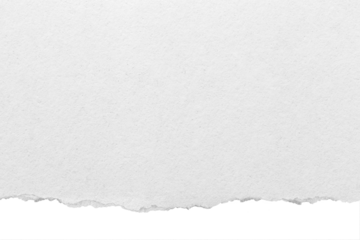 Torn and ripped piece of horizontal blank paper on transparent background PNG
