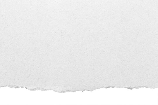 Torn and ripped piece of horizontal blank paper on transparent background PNG