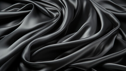 Black Satin background - monochrome - black and white - dramatic - stylish - silk 