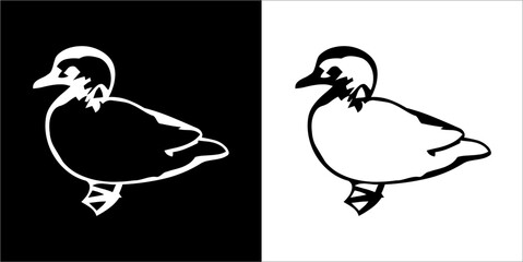 Fototapeta na wymiar Illustration vector graphics of duck icon