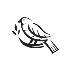 Canary Bird Logo template Isolated. Brand Identity. Icon Abstract Vector graphic