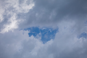 Wonderful sky at dawn with orange, yellow and red colors