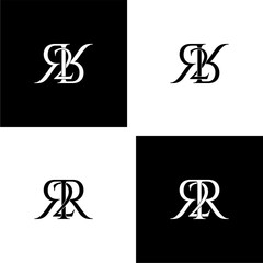 r2r typography letter monogram logo design set