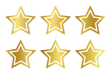 vector golden stars vector set