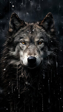 dire wolf in the forest, generativea ai