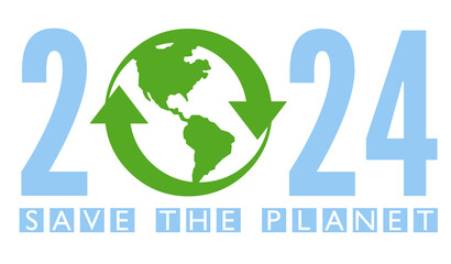 Save the planet 2024 illustration	