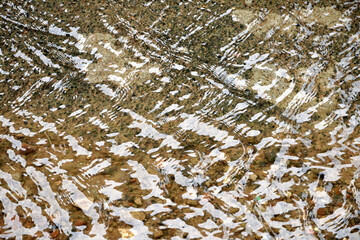 Rain water flowing in the streets after Chennai Cyclone Michaung. Effects of cyclone rain in Tamilnadu.