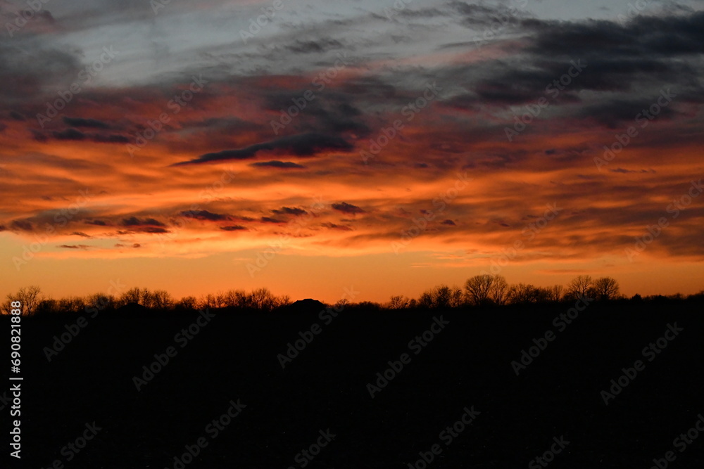 Canvas Prints dramatic sunset